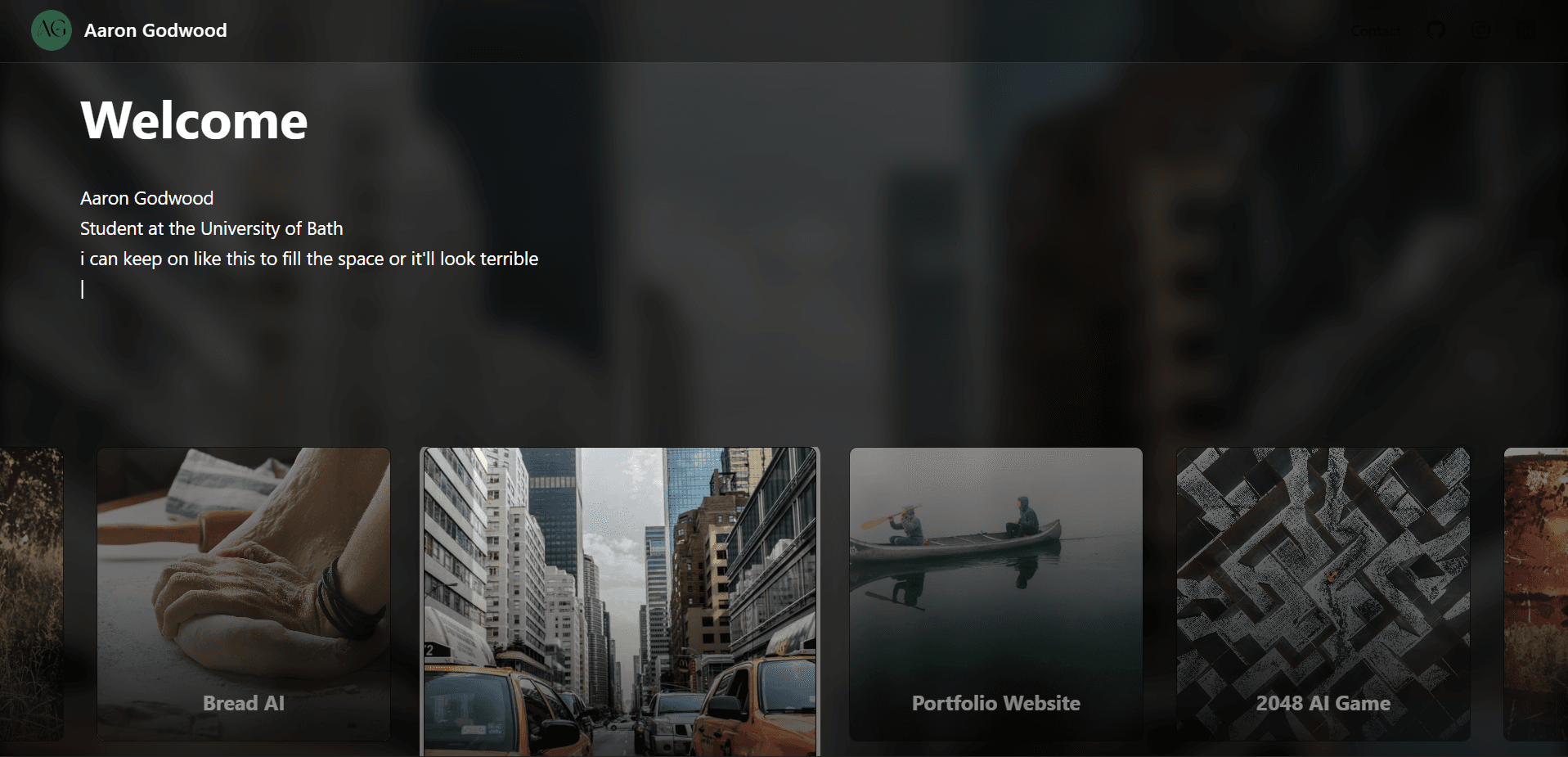 The first version of the site